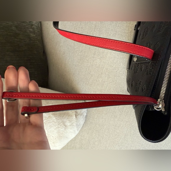 MCM Black and Red Embossed Tote - Picture 10 of 11